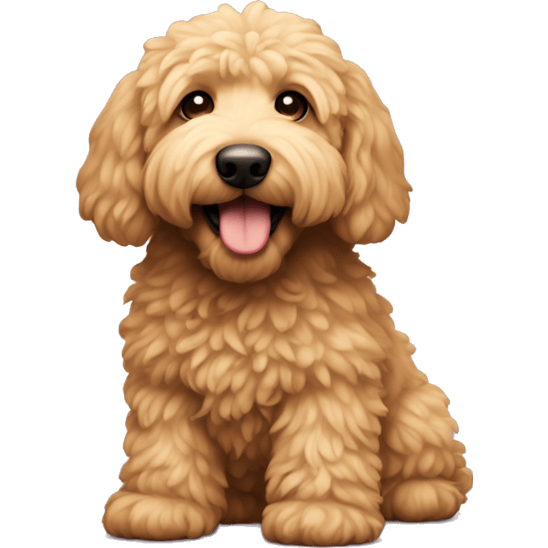 Golden doodle miniature emoji