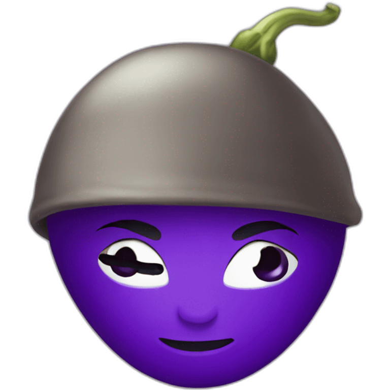 ninja-head-eggplant-hat emoji