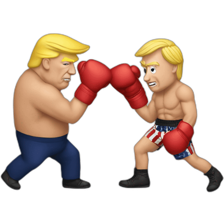 trump boxing with maga fan emoji