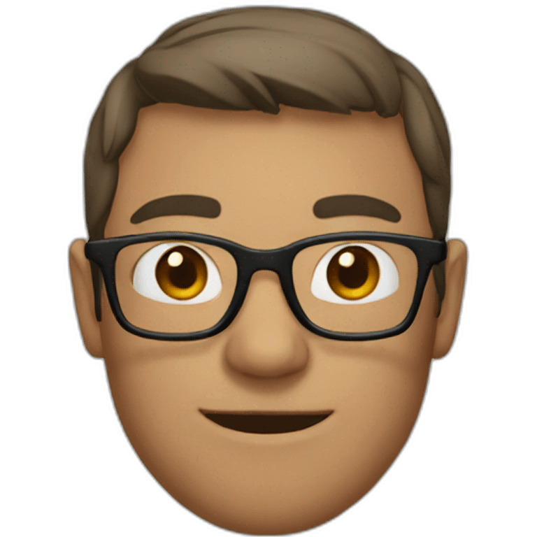 Guy with glasses emoji