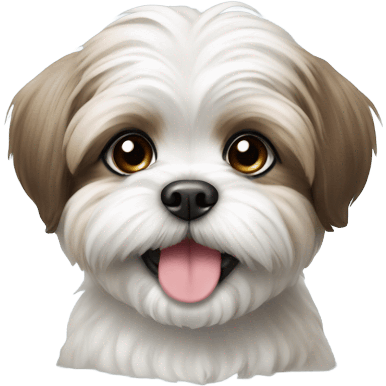 Smiling shih tzu puppy emoji