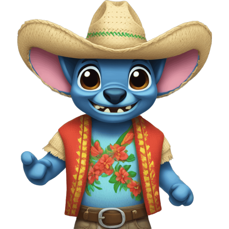 Stitch Disney Cinco de Mayo emoji