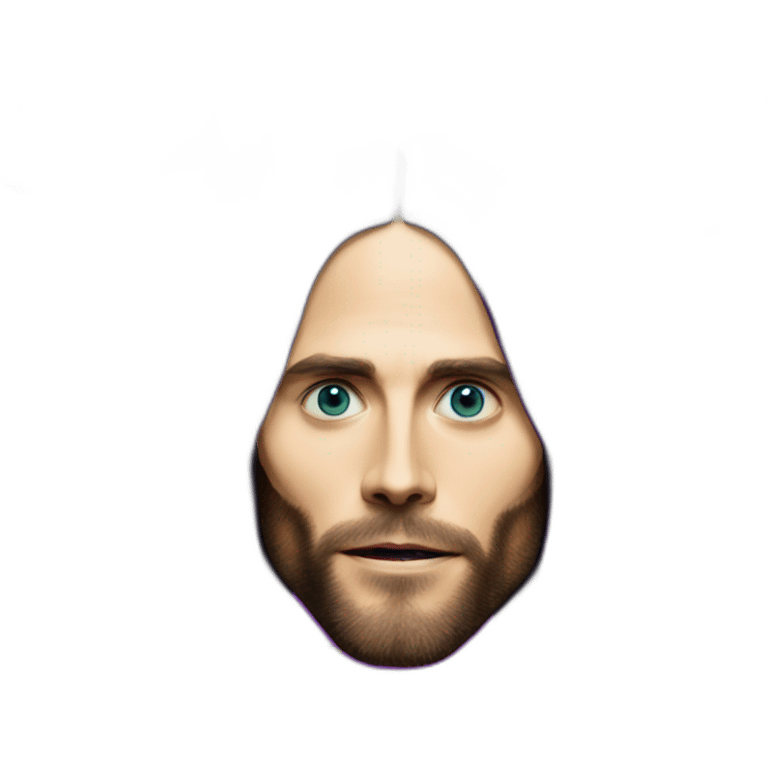 Jared Leto with face kih eggplant emoji