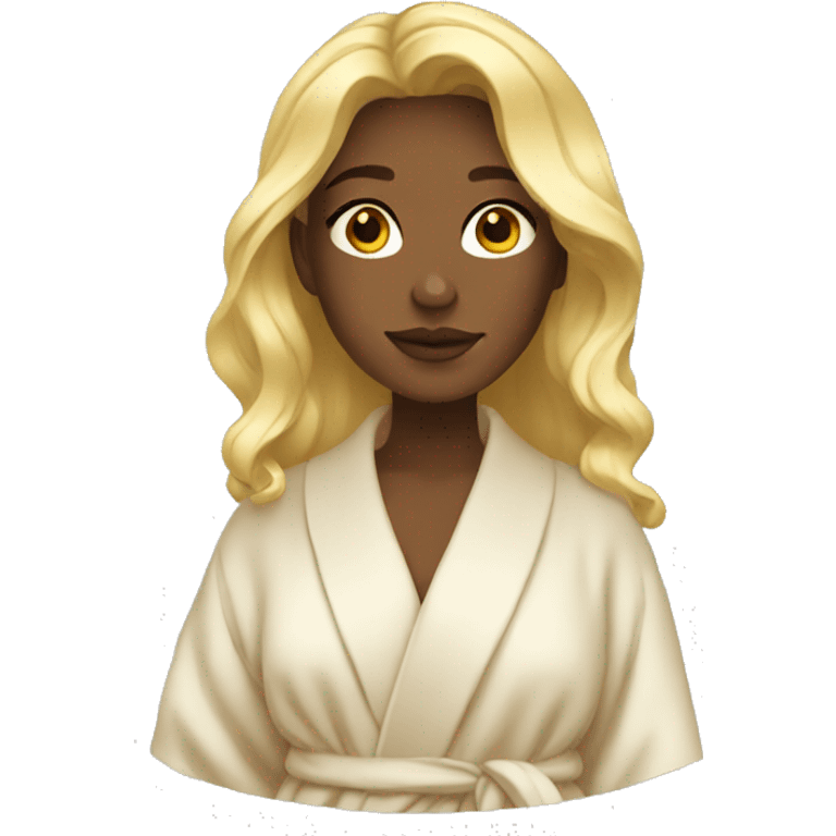 blonde girl wearing robe aesthetic  emoji