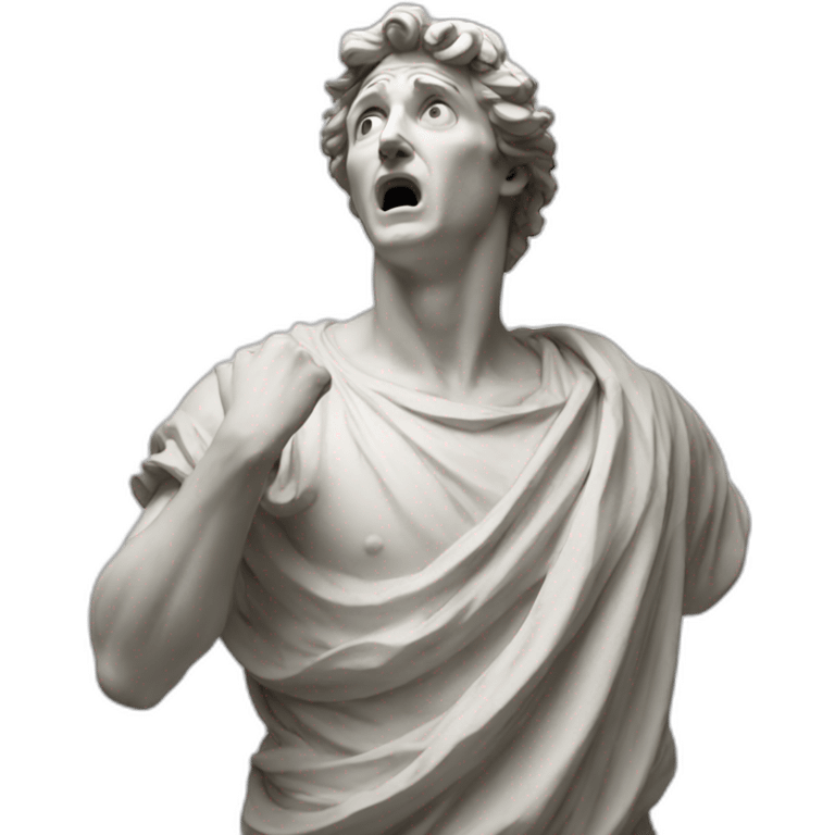 shocked italian statue emoji