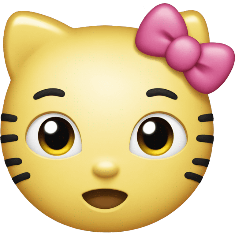 Yellow hello kitty  emoji