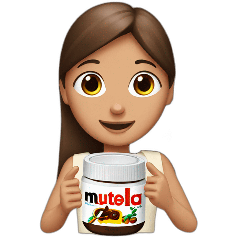 Nutella with girl emoji