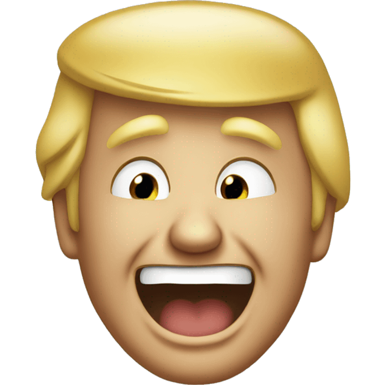 Donald Trump laughing while crying emoji  emoji