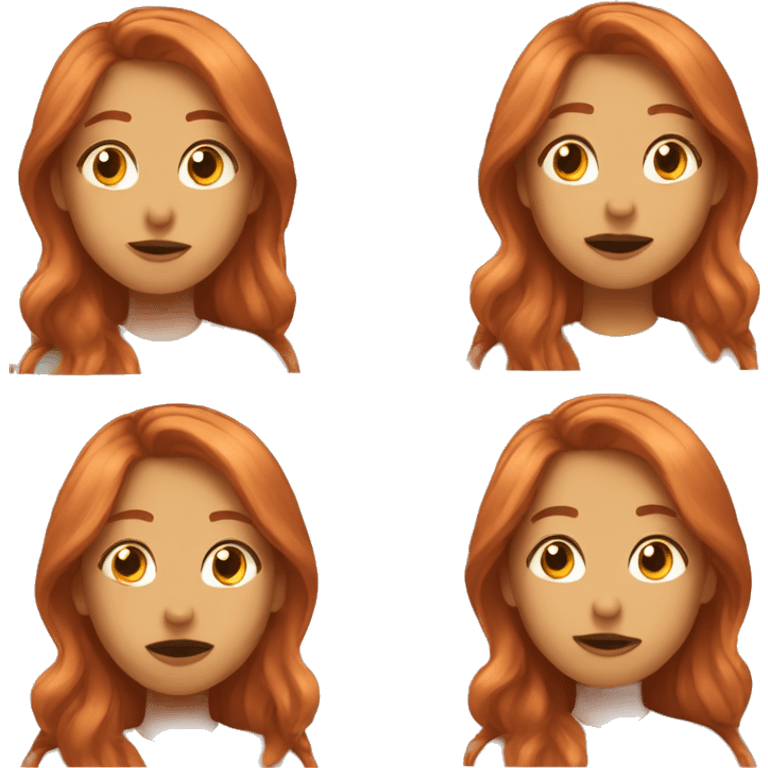 Girl with copper hair blowing a kiss  emoji