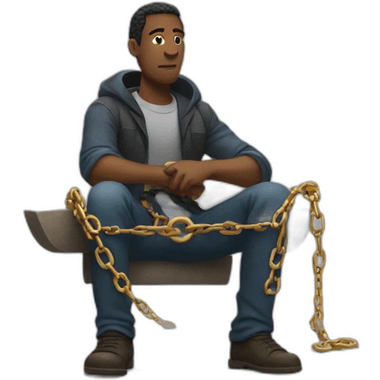 chained man emoji