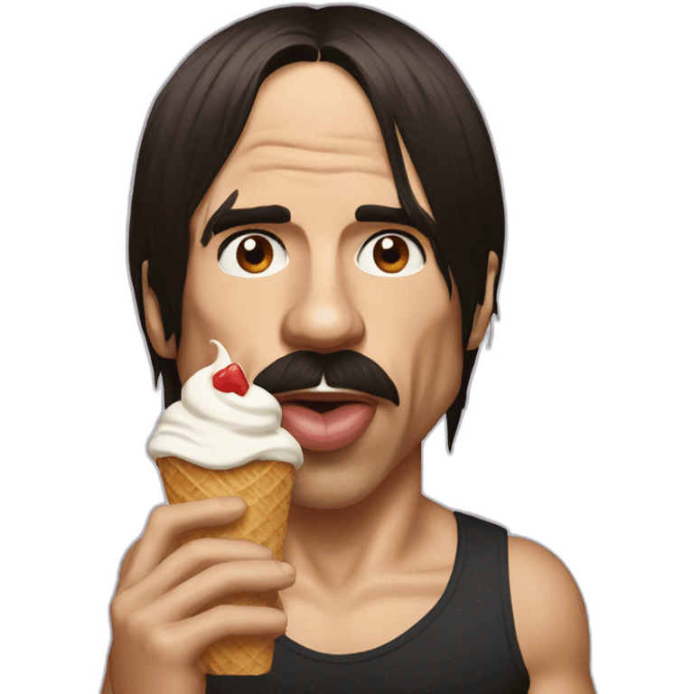 Anthony Kiedis eating ice cream emoji