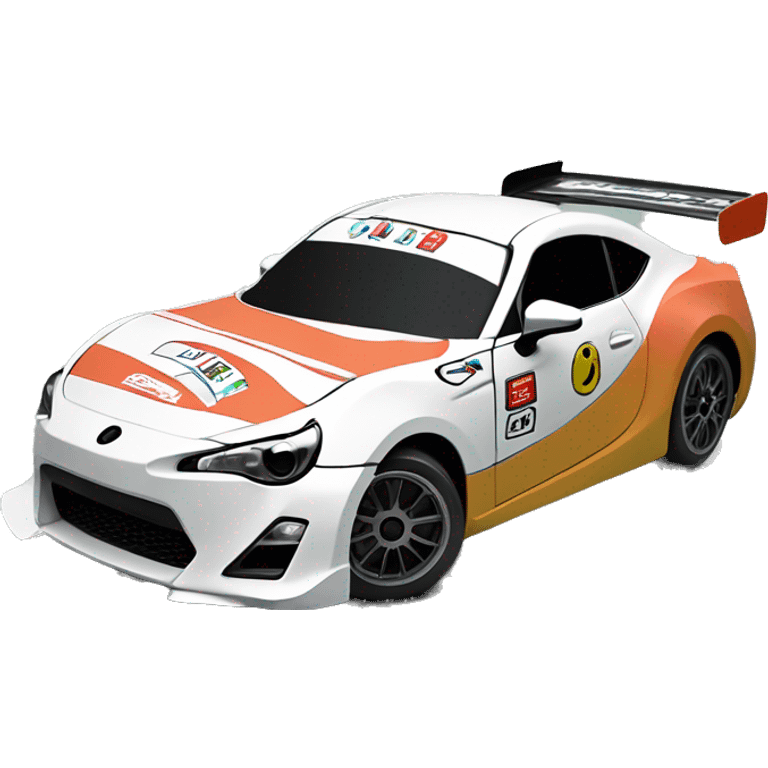 Card stock Papercraft fr-s racing car emoji