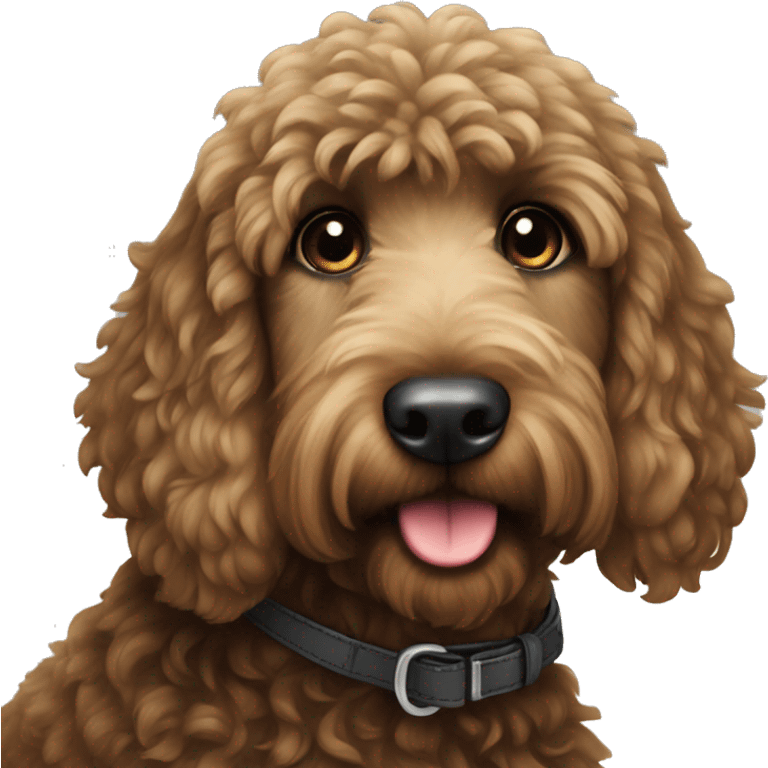 Black golden doodle emoji