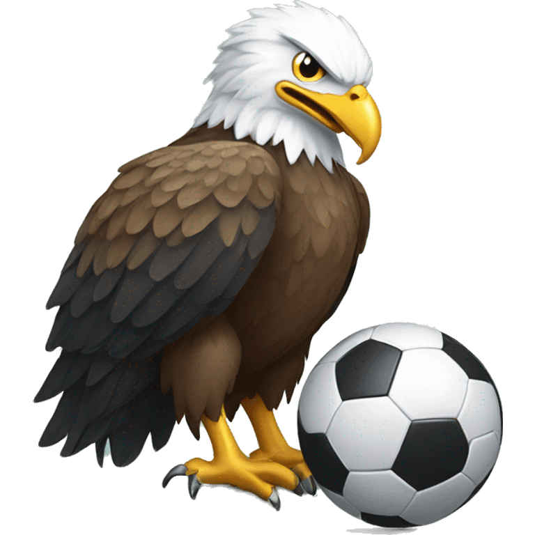 eagle with soccer ball emoji