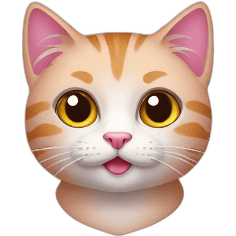 Cat pink emoji