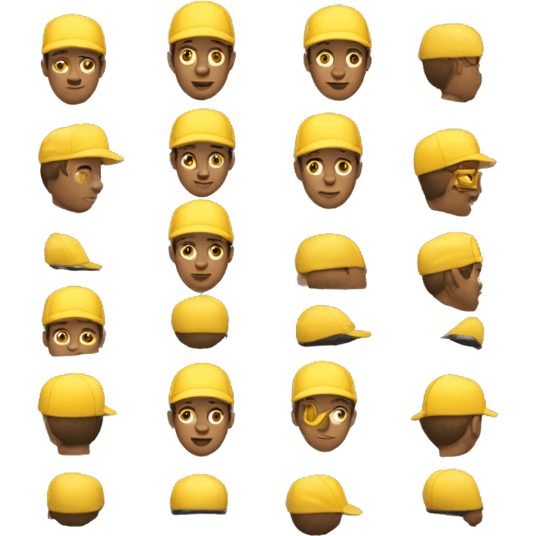 driver with yellow driver hat emoji