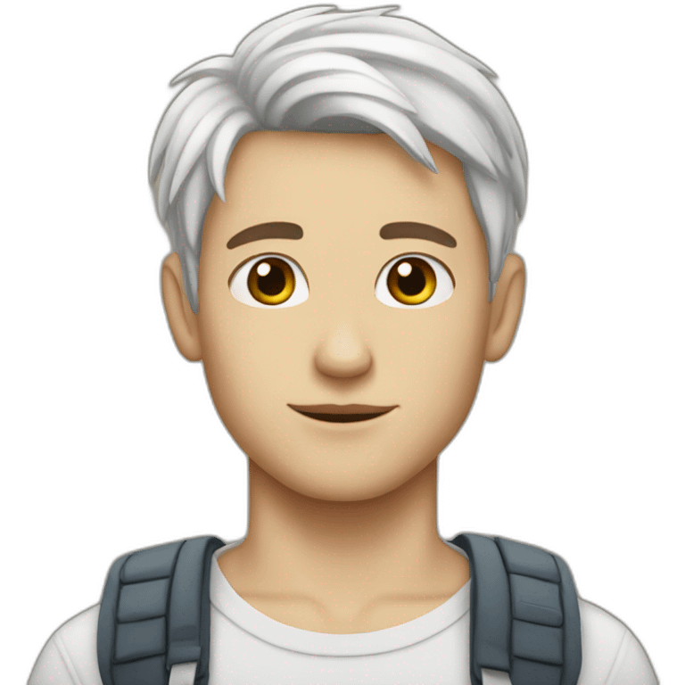 Beautiful white boy emoji