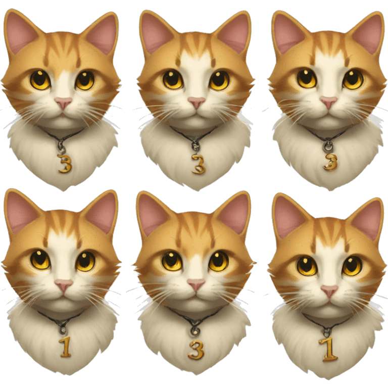 lucky 13 thirteen tattoo cats emoji