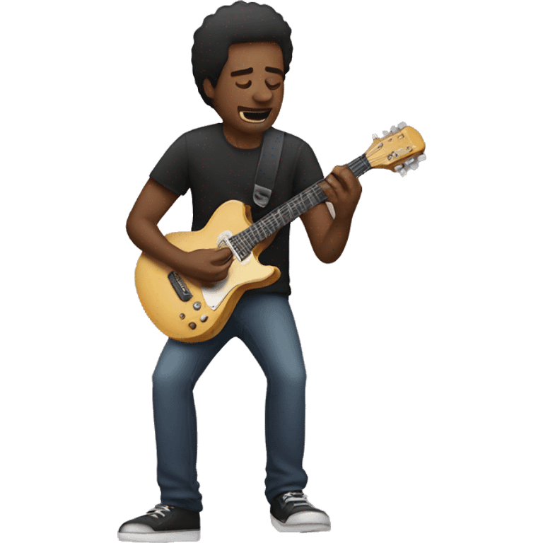 man playing guitar at concert  emoji