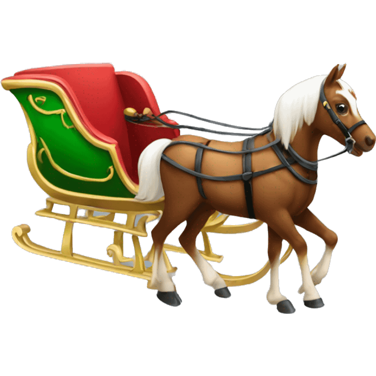 Sleigh with horse emoji