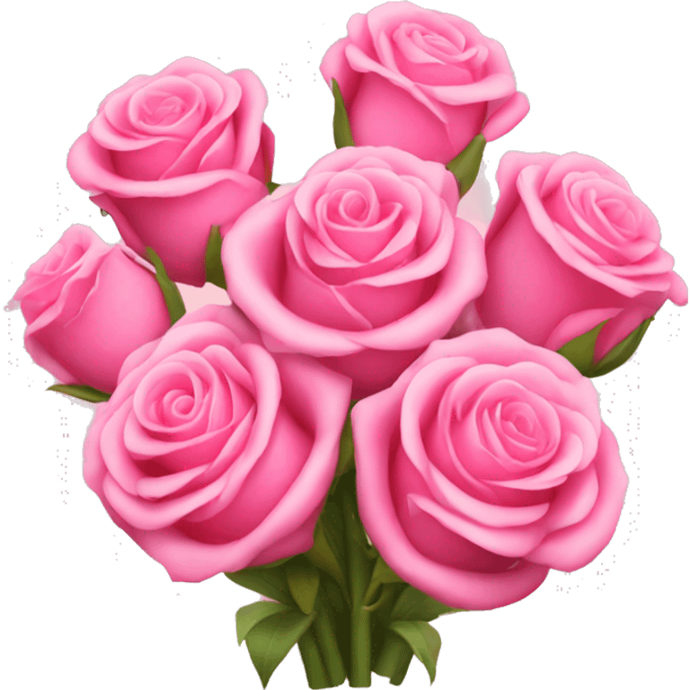 Bouquet of pink roses  emoji