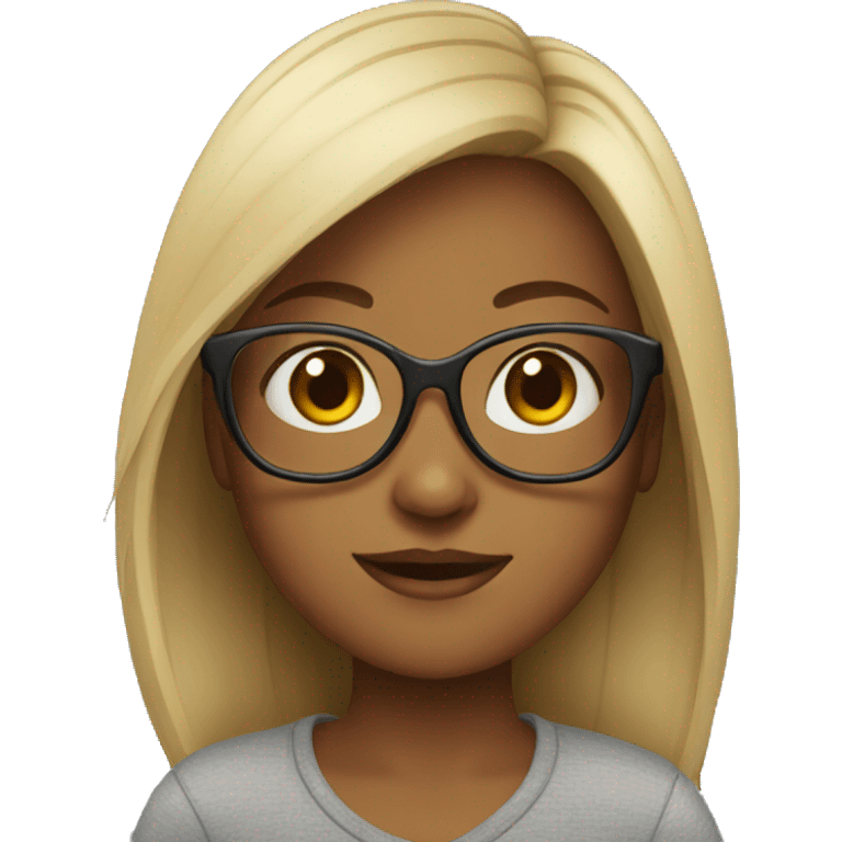 girl with glasses emoji