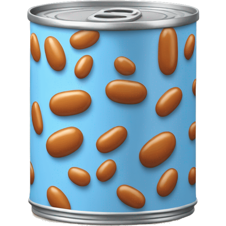 A light blue can of baked beans that looks like Heinz brand. emoji