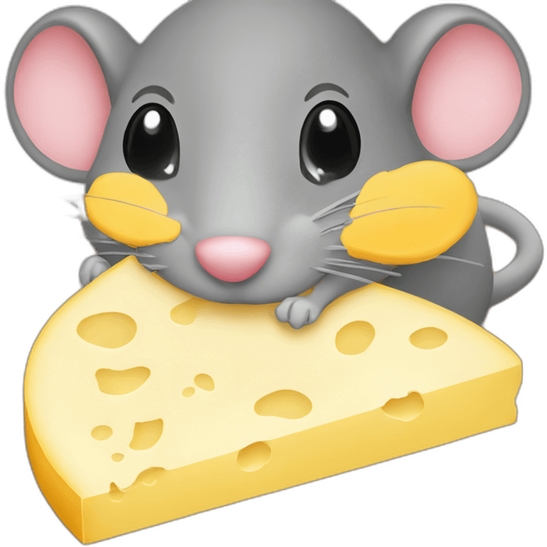 Mouse eat cheese emoji