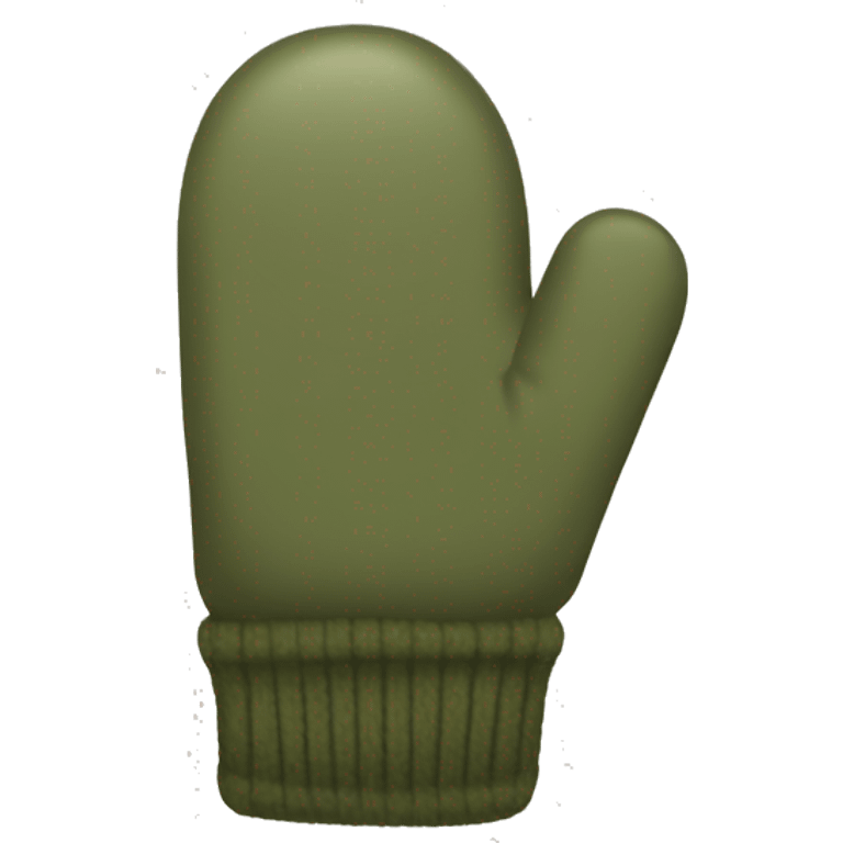 Khaki green mittens emoji