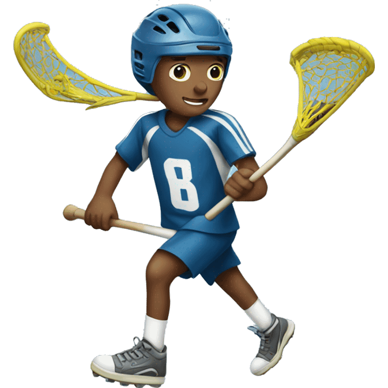 Boy playing lacrosse emoji