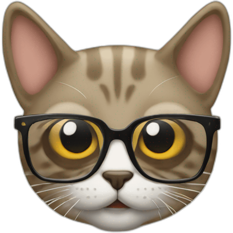 gato con lentes emoji