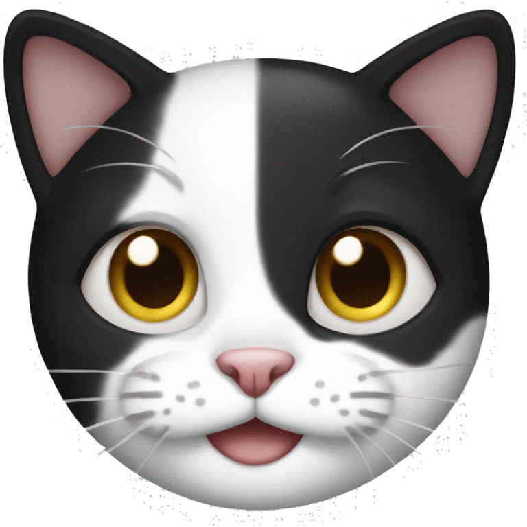 Black and white cat emoji