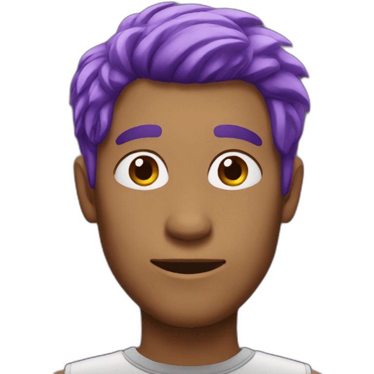 man with purple hairs emoji