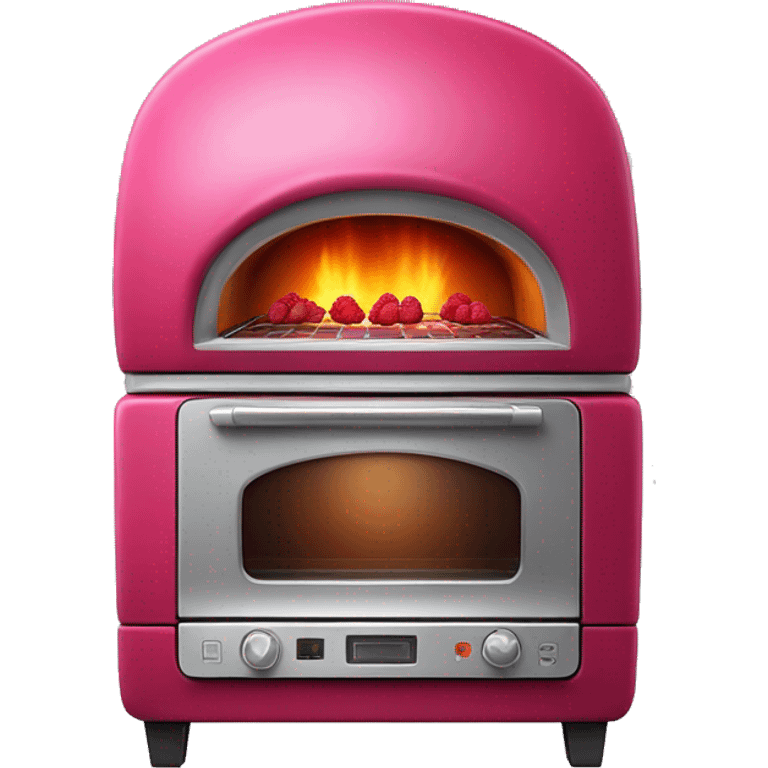 Realistic raspberry color oven isolated. emoji