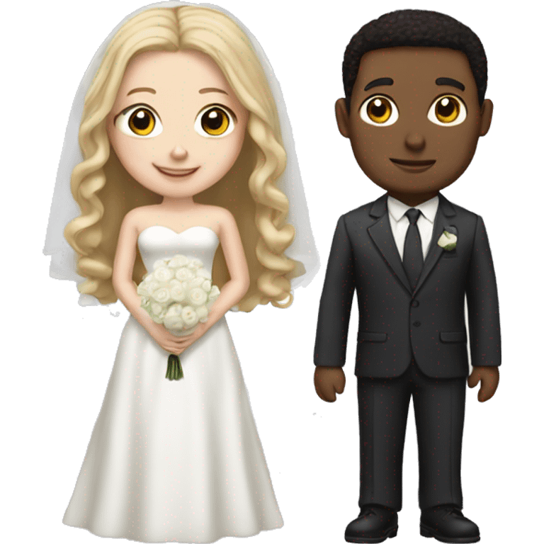 light skin man and a white girl married emoji