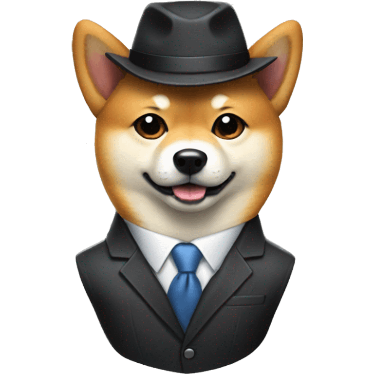 shiba inu wearing suit emoji