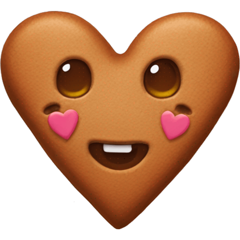 Gingerbread Heart emoji