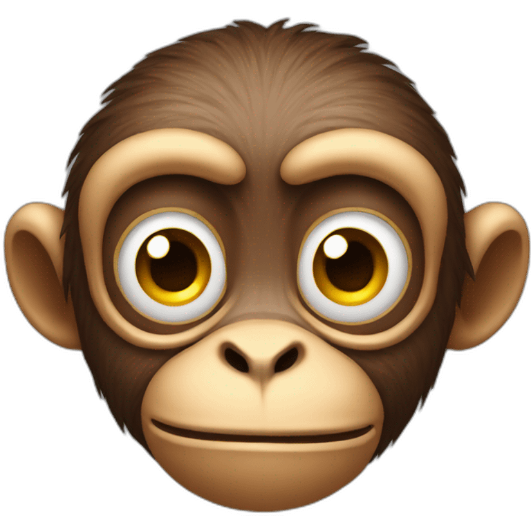 Monkey with a massive forehead emoji