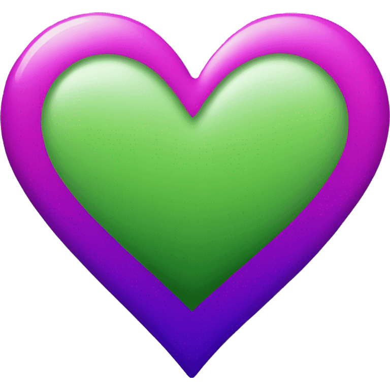 Green purple magenta ombré heart  emoji