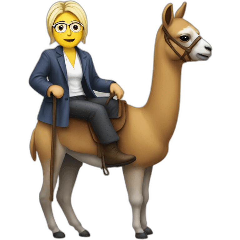 Lepen sur un lama emoji