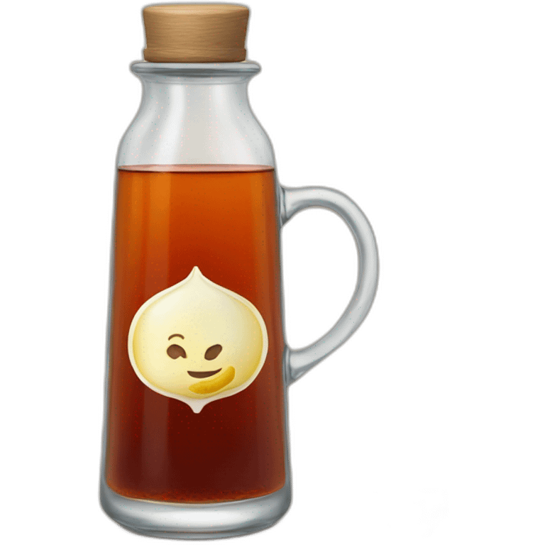 Turkish tea in a turkish glass bottle emoji