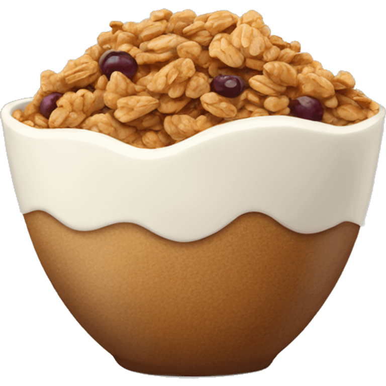 a serving of granola emoji