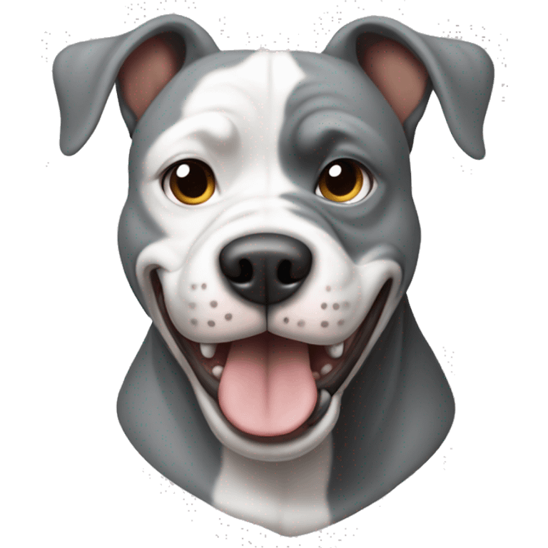 Bully dog grey and white emoji