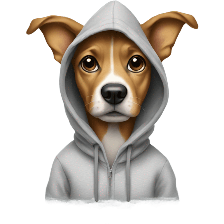 dog wearing a hoodie emoji