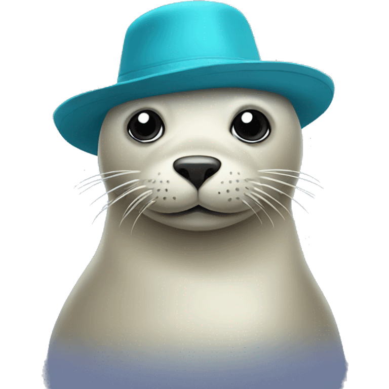 Seal in a funny hat emoji