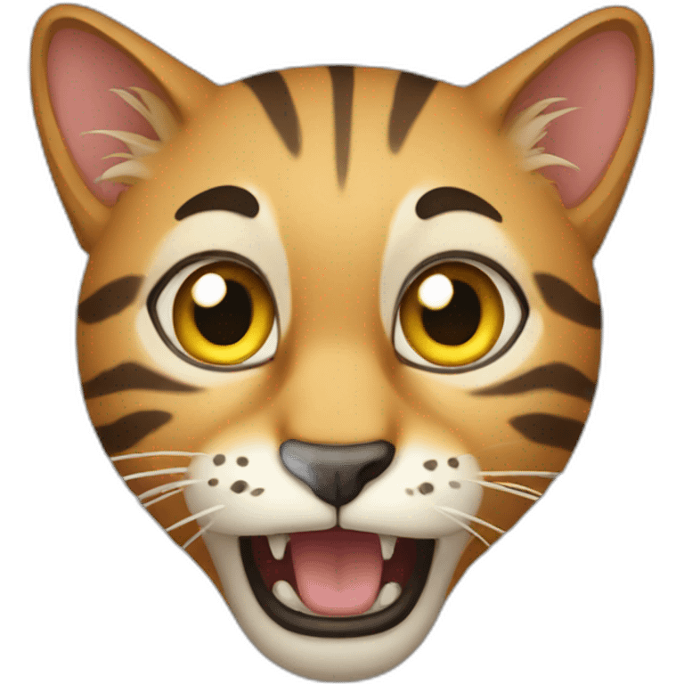 Scared wild cat emoji