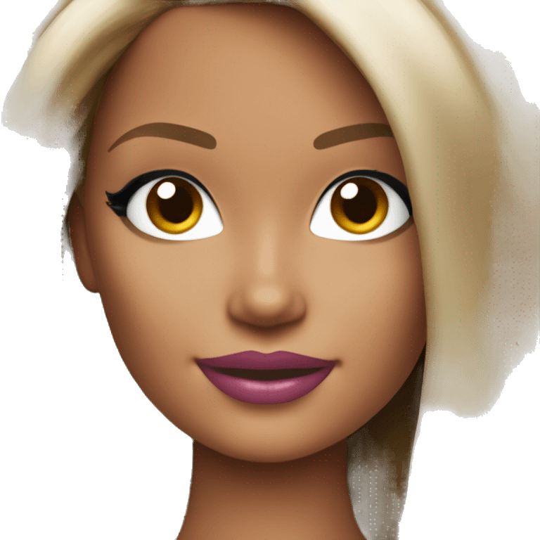 barbie with bob hairstyle and black outfit emoji