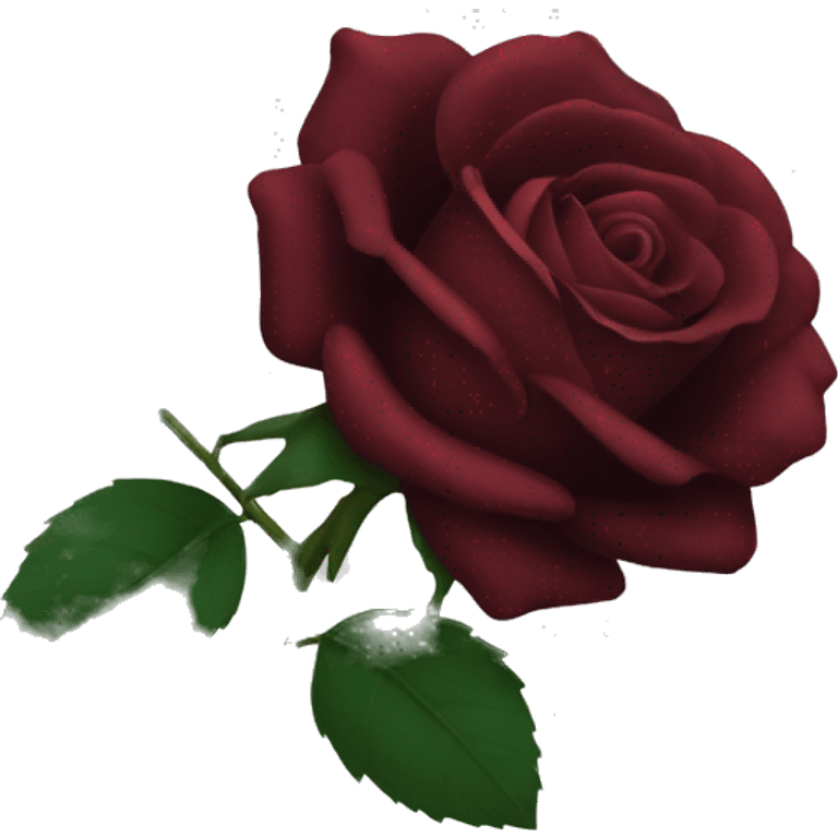 Dark red rose emoji