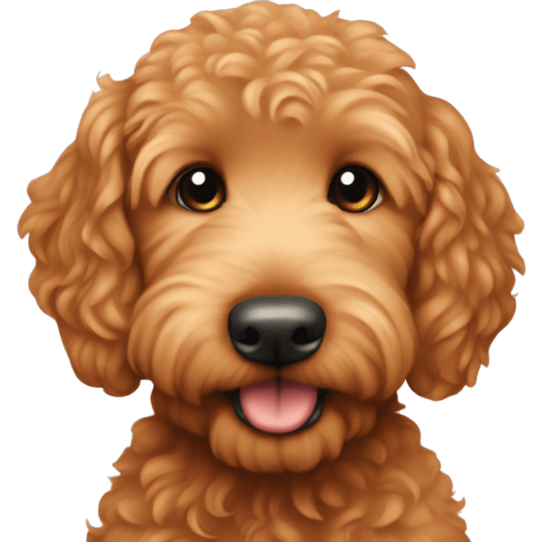 Ginger golden doodle. Baby. emoji