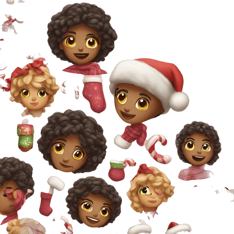 Cozy Christmas girly emoji